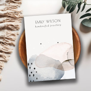 Chic Abstrakt Pink Blue Watercolor Earring Display Visitenkarte