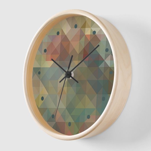 Chic Abstrakt Retro Dreiecke Mosaikmuster Uhr (Winkel)