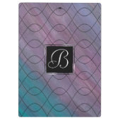 Chic Abstrakt | Rosa Aquamarin Blau Türkis Lila Klemmbrett (Rückseite)