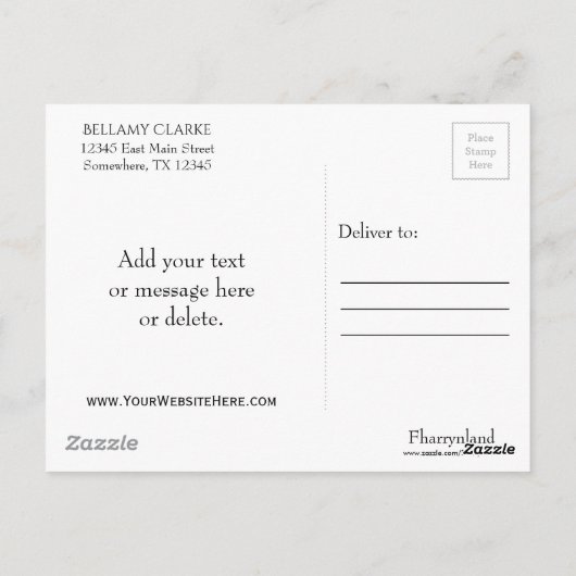 Chic Abstrakt | Rosa Aquamarin Blau Türkis Lila Postkarte (Rückseite)