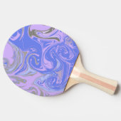 Chic Abstrakt Swirling Marmor Texture Button Tischtennis Schläger (Seitenansicht)