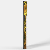 Chic Abstrakt Vivid Fraktal Golden Sprial Initiale Case-Mate iPhone Hülle (Rückseite / Rechts)