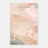 Chic Abstrakt Watercolor Autumn Tree Individuelle Post-it Klebezettel (Vorderseite)