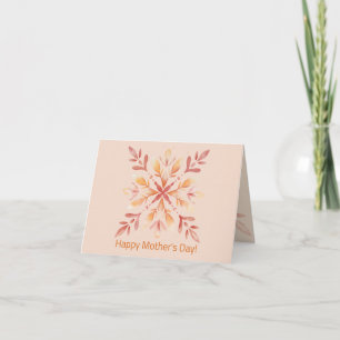 Chic Abstrakt Watercolor Blume Muttertag Karte