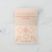 Chic Abstrakt Watercolor Blume Muttertag Karte (Innenseite)