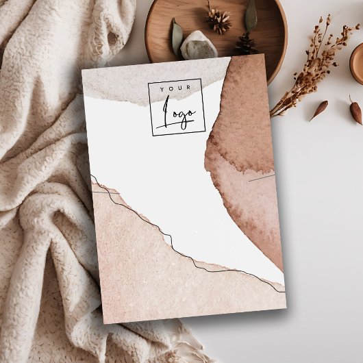 Chic Abstrakt Watercolor Necklace Logo Display Visitenkarte