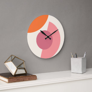 Chic abstraktes geometrisches Kreis-Mosaik-Kunstmu Große Wanduhr