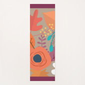 Chic Abstraktes Gold Leaf Farbiges Blume Muster Yogamatte (Vorderseite)