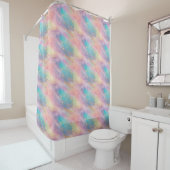 Chic abstraktes Pastell-Glitter-Farbmuster Duschvorhang (Beispiel)