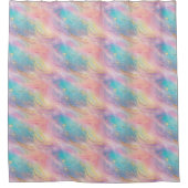 Chic abstraktes Pastell-Glitter-Farbmuster Duschvorhang (Vorderseite)
