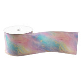 Chic abstraktes Pastell-Glitter-Farbmuster Ripsband (Spule)