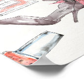 Chic Accents | Aquarellfarben Poster (Ecke)