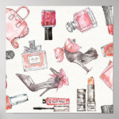 Chic Accents | Aquarellfarben Poster (Vorne)