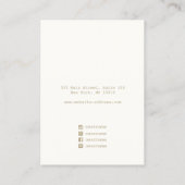 Chic Add Logo Blush Pink Leder Ohrring-Anzeige Visitenkarte (Rückseite)