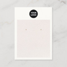 Chic Add Logo Blush Pink Leder Ohrring-Anzeige