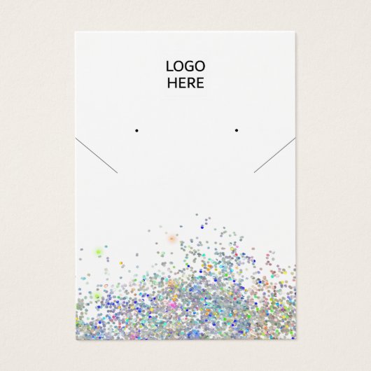 Chic Add your Logo Necklace Ohrringe Display Card (Vorderseite)