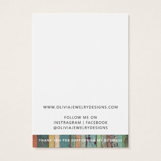 Chic Add your logo necklkleckleckling display card (Rückseite)