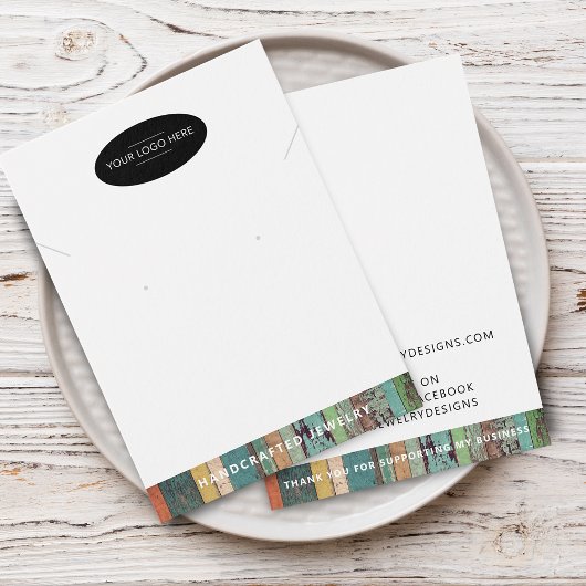 Chic Add your logo necklkleckleckling display card