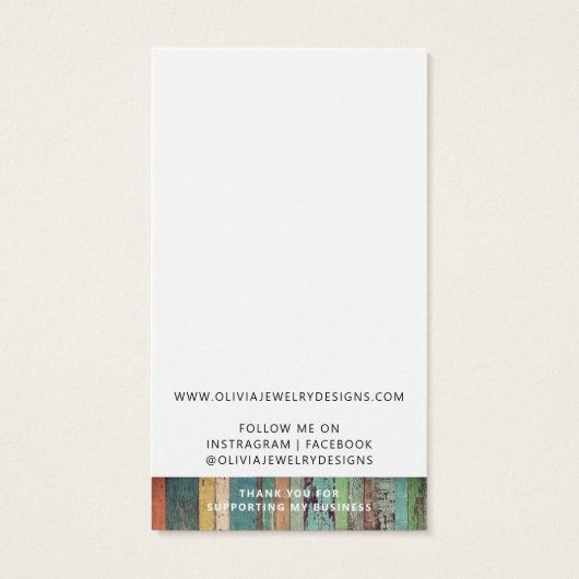 Chic Add your logo OEarl Display Card (Rückseite)