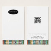 Chic Add your Logo QR Code Earring Display Card (Vorne & Hinten)