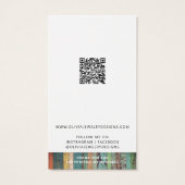 Chic Add your Logo QR Code Earring Display Card (Rückseite)