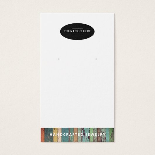 Chic Add your Logo QR Code Earring Display Card (Vorderseite)