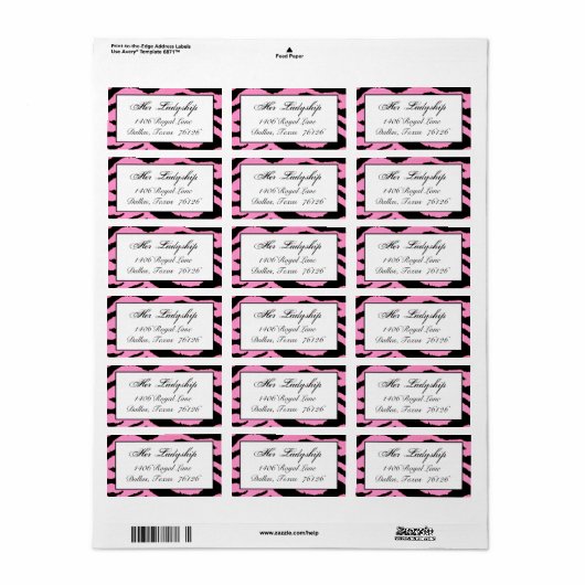 Chic Address Labels Adressaufkleber (Vorne)