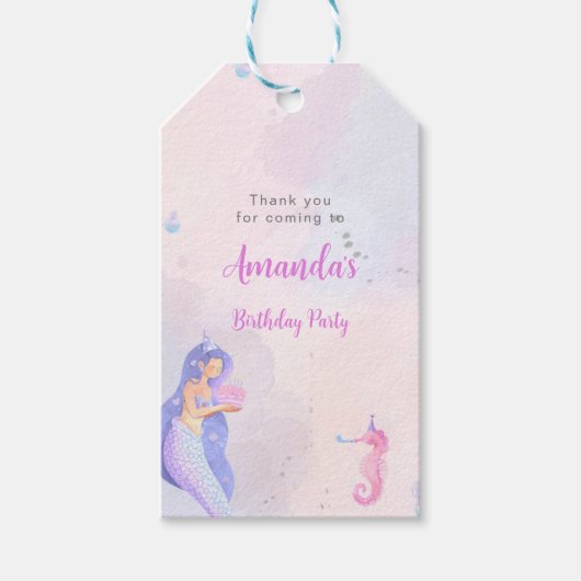 Chic Adorable Mermaid Geschenkanhänger (Vorderseite)