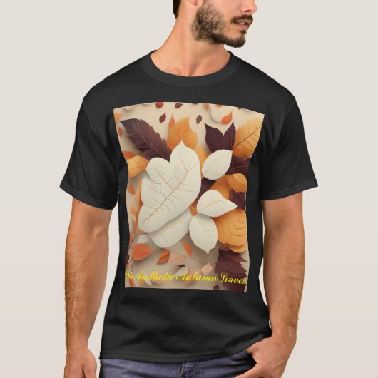 Chic Aesthetic Autumn Leaves T-Shirt (Vorderseite)
