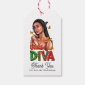 Chic African American Diva Geschenkanhänger (Vorderseite)