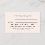 Chic African American Hair Salon Referendum Empfehlungskarte (Rückseite)