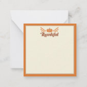 Chic African American Woman Erntedank | Fall Mitteilungskarte (Rückseite)