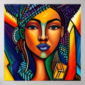 Chic Afro Queen Poster (Vorne)