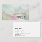 Chic agate geode beruflichen holografischen Geschä Visitenkarte (Vorne/Hinten)