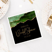 Chic Agate Hunter Green Gold Brautparty Serviette