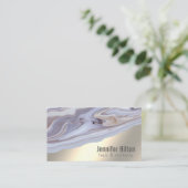 Chic agode Geode berufliche Goldfolie Visitenkarte (Stehend Vorderseite)