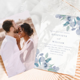 Chic Airy Blue Floral Bouquet Foto Wedding