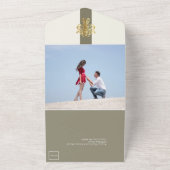 Chic Alabaster Wedding All In One Einladung (Außenbereich)