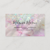 Chic Alcohol Ink Makeup Artist Holographic Glitzer Visitenkarte (Rückseite)