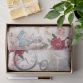 Chic Alice im Wunderland Vintag Decoupage Seidenpapier (Geschenk)
