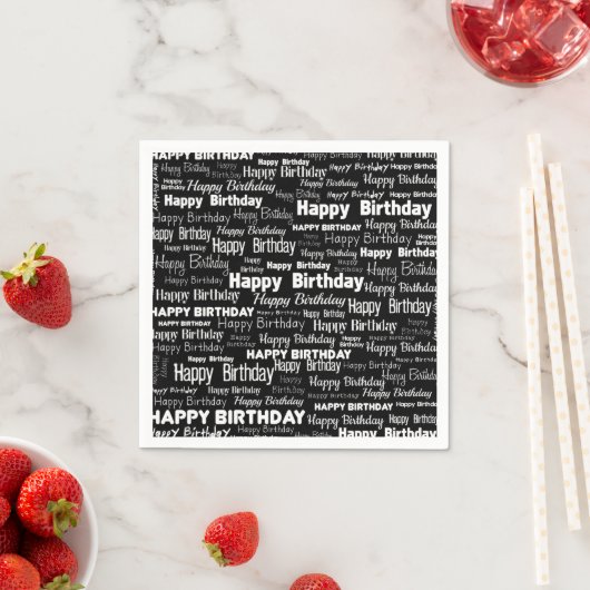 Chic Alles Gute zum Geburtstag Serviette (Beispiel)