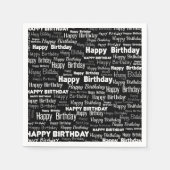 Chic Alles Gute zum Geburtstag Serviette (Vorderseite)