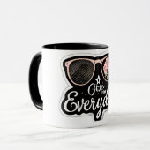 Chic Alltag-Tasse | Stilvoller Sunglass-Kaffee-Cup Tasse (Vorderseite Links)