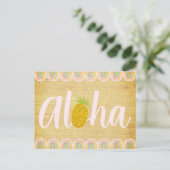  Chic Aloha Pineapple Einladungspostkarte (Stehend Vorderseite)