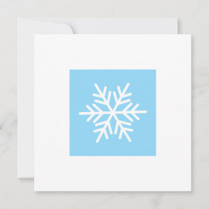 Chic Alpine Snowflake an der hellblauen, weißen Gr Feiertagskarte