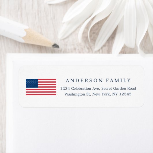 Chic American Flag 4. Juli Patriotische Adresse (Insitu)