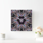 Chic Amethyst Design Akrylic Wall Clock Quadratische Wanduhr (Zuhause)
