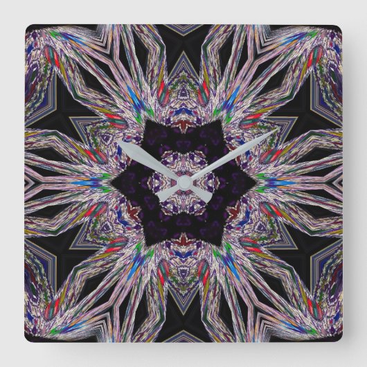 Chic Amethyst Design Akrylic Wall Clock Quadratische Wanduhr (Vorderseite)