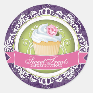 Chic and Elegante Cupcake Box Stickers