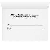 Chic and Elegante Sequin Gold Black Gift Card (Innenansicht Horizontal (Unten))